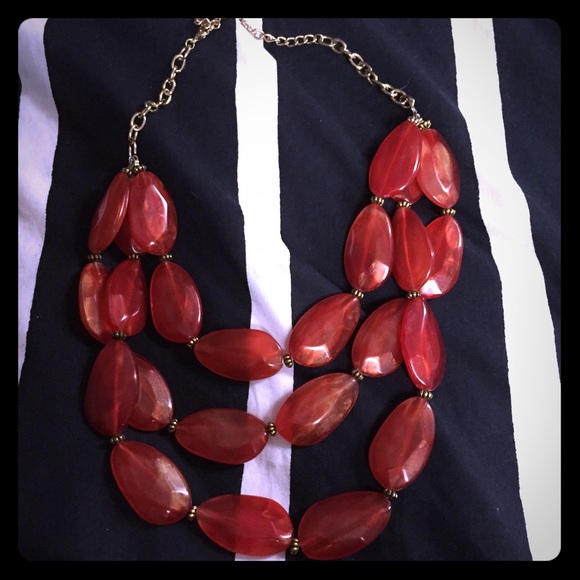 Red bead necklace