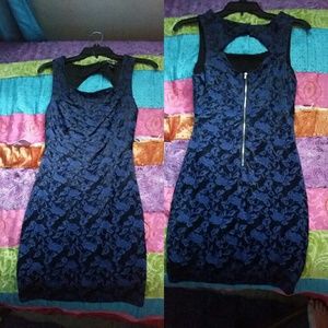 Forever 21 navy and black dress