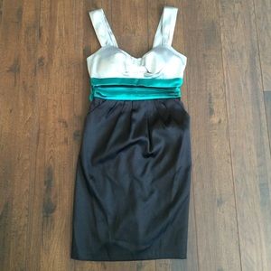 🔴Silver, Black, and Emerald cocktail dress