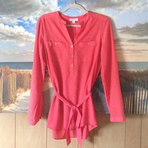 Gorgeous Calvin Klein coral blouse