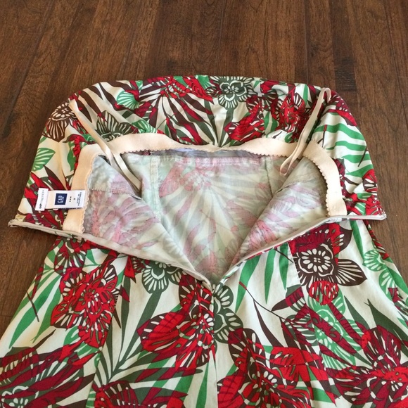 🔴Tropical strapless dress - Picture 3 of 4