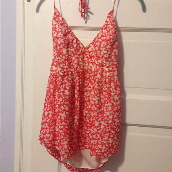 Tibi woven printed halter top