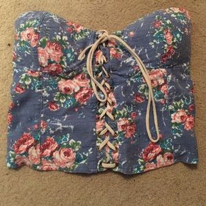 Corset floral crop top