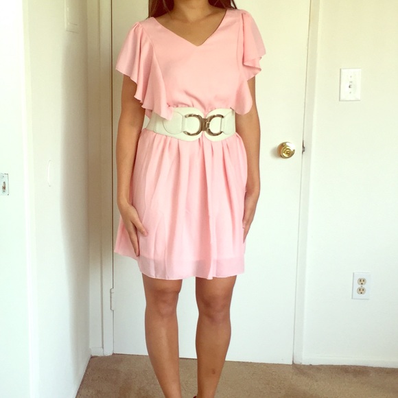Pink chiffon dress