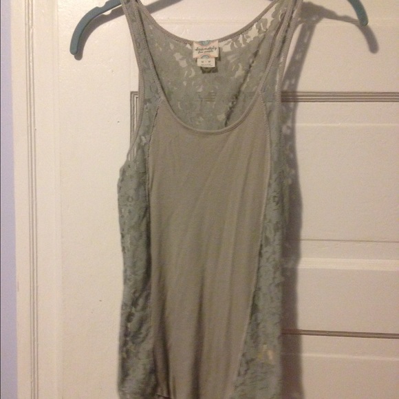 Intimately Free by Free People grey open lace tank