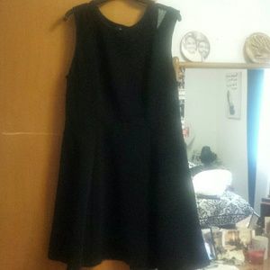 Black flare dress