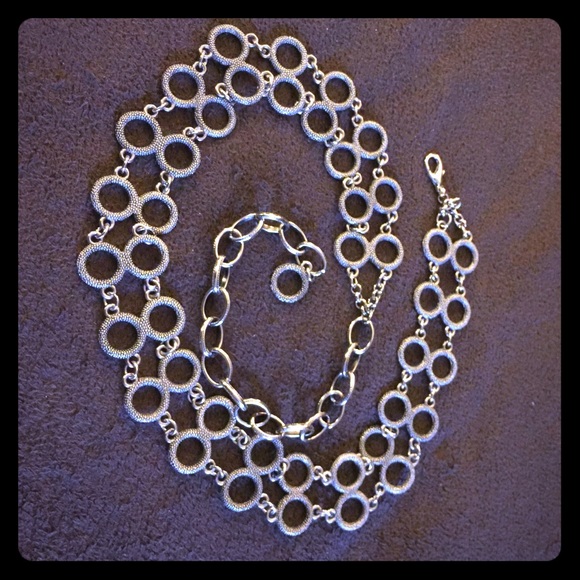 Beautifully detailed silver accessory belt