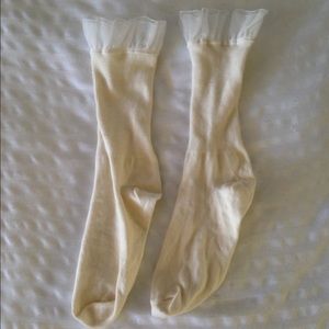 American Apparel off-white lace socks