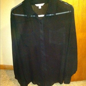 Sheer button up blouse