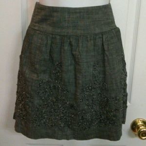 Gray skirt with embellishments
