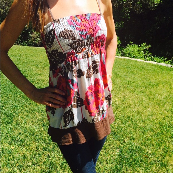 American Rag floral baby doll tank