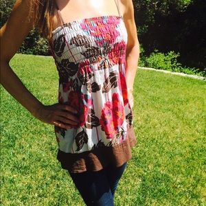 American Rag floral baby doll tank
