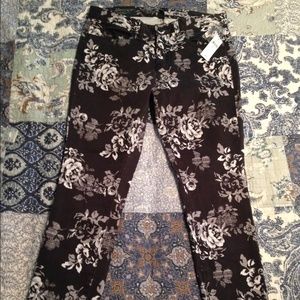 Gap Always Skinny Jean Black Floral