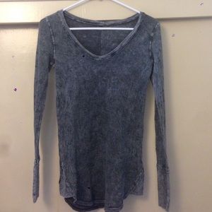 Free People Long Sleeved Grey Thermal
