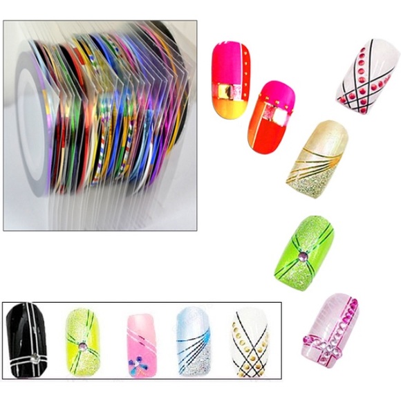 🔷30 Mix Rolls Metallic Nail Art Sticker🔷