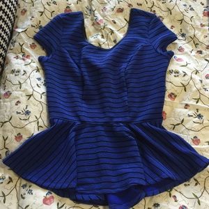 Target royal blue peplum top
