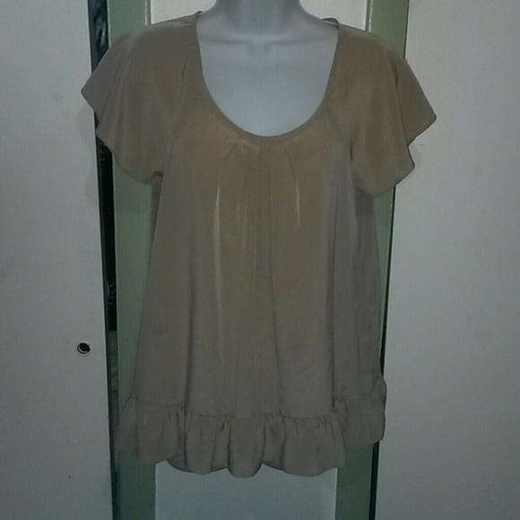 Gap beige baby doll blouse