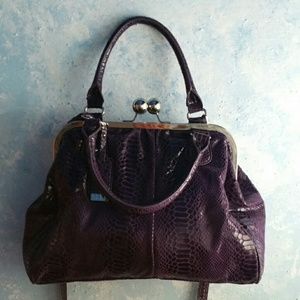 Elle faux-snake skin bag