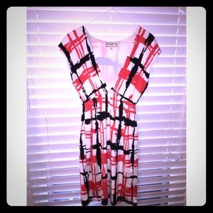 Red, White, and Black Dress