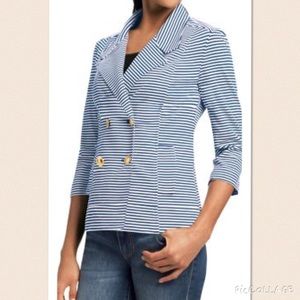 Black and white striped blazer