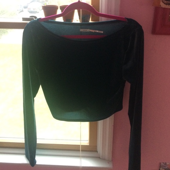 "Kimchi blue" velvet crop top