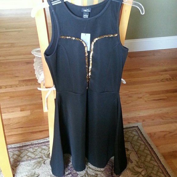 Black sequin dress