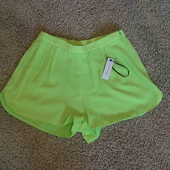 Neon green lovers and friends shorts
