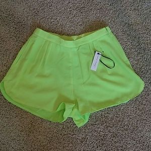 Neon green lovers and friends shorts