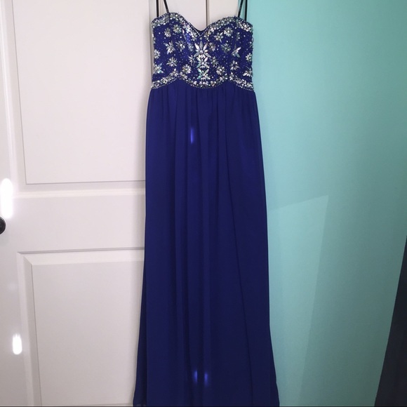 prom dress royal blue - Picture 2 of 4