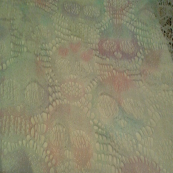 Rainbow mesh net tye dye beach skull top tie