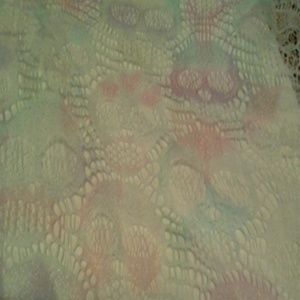 Rainbow mesh net tye dye beach skull top tie
