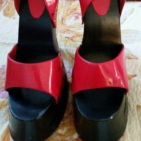 Super hot hot red costume heels