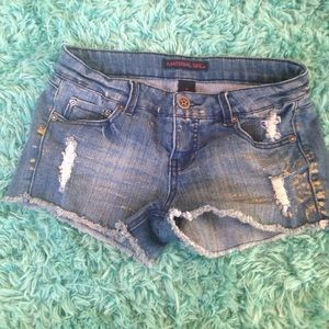 Jean Shorts with gold