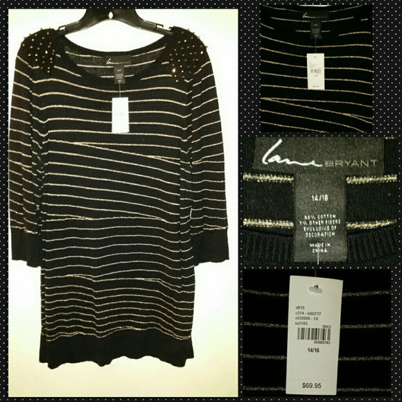 Black and gold sweater tunic