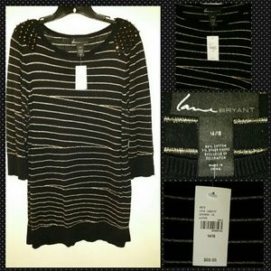 Black and gold sweater tunic