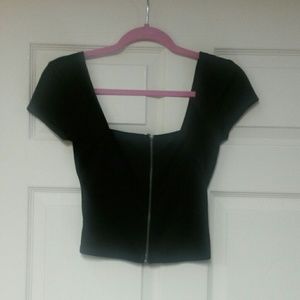 *SOLD* Zipper crop top