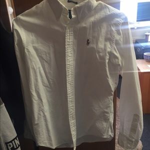 Women's button down white Ralph Lauren shirt