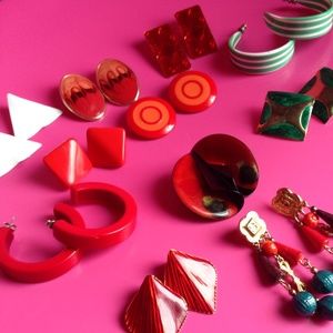 Set of 70's Style Earrings