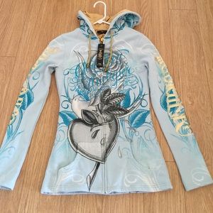 Christian Audigier hoodie on sale. Sales for$65