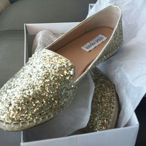 Steve Madden Gold Glitter Shoes