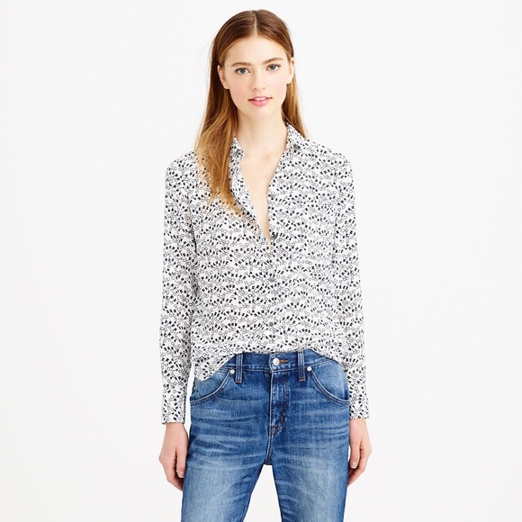 J Crew Classic Silk Blouse