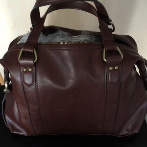 Merona Brown Faux Leather Satchel