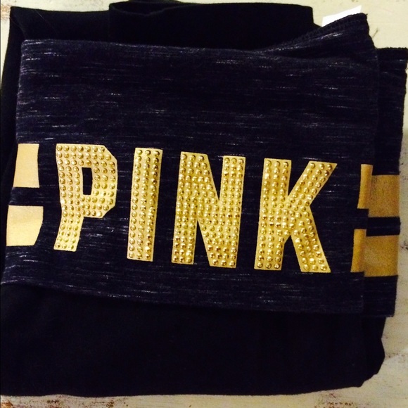 Victoria's Secret Pants - VS yoga leggings with gold embellishes