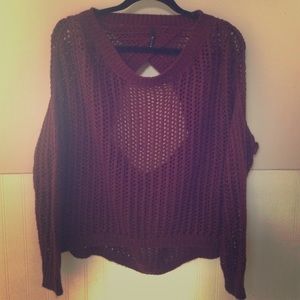 SUMMER DISCOUNT Open back red sweater