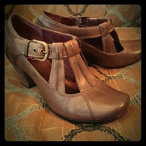 Clarks Indigo grey vintage style leather shoes