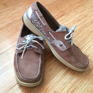 Sperry Topsider women's leopard sequin originals