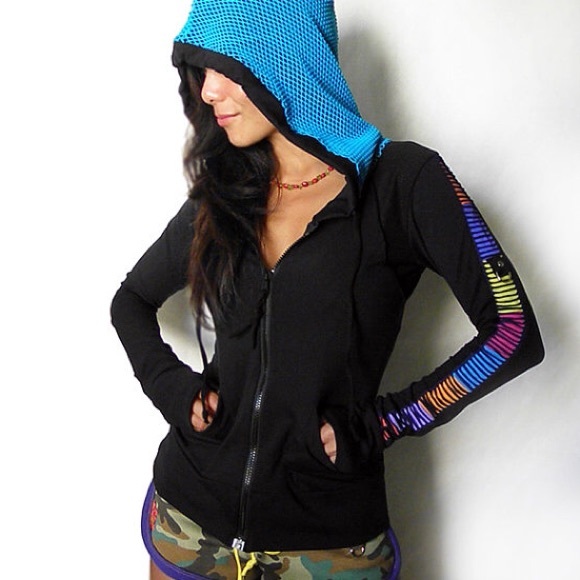 Jackets & Blazers - SlimFit Mesh Hoodie Running Jacket XXS-XS