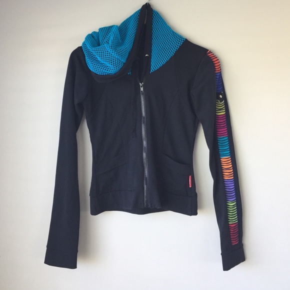 SlimFit Mesh Hoodie Running Jacket XXS-XS - Picture 3 of 4