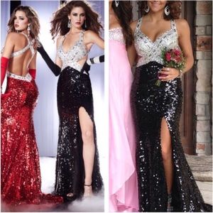 Open back sequin dress