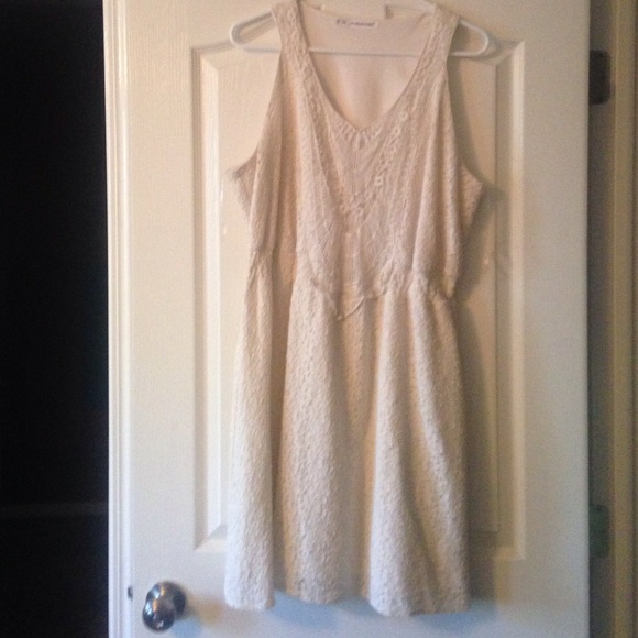 Cute lace cream color dress